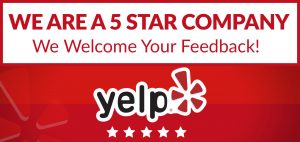 we are a 5 star yelp company